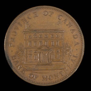 Canada, Bank of Montreal, 1 penny : 1842