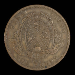 Canada, Bank of Montreal, 1 penny : 1842