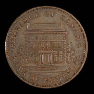Canada, Bank of Montreal, 1 penny : 1842
