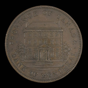 Canada, Bank of Montreal, 1 penny : 1842