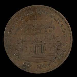 Canada, Bank of Montreal, 1/2 penny : 1842