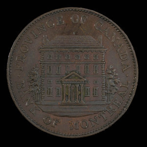 Canada, Bank of Montreal, 1/2 penny : 1844