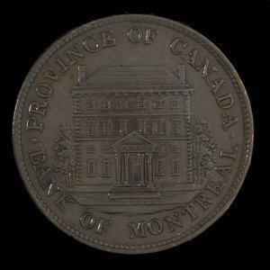 Canada, Bank of Montreal, 1/2 penny : 1844