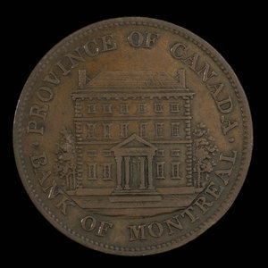 Canada, Bank of Montreal, 1/2 penny : 1844