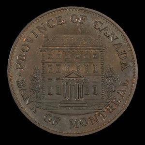 Canada, Bank of Montreal, 1/2 penny : 1844