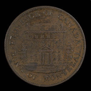 Canada, Bank of Montreal, 1/2 penny : 1844