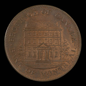 Canada, Bank of Montreal, 1/2 penny : 1844