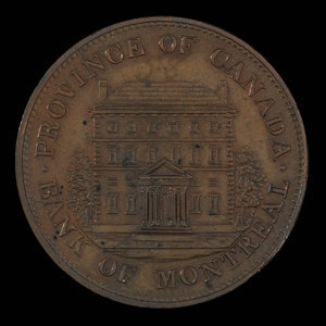 Canada, Bank of Montreal, 1/2 penny : 1844