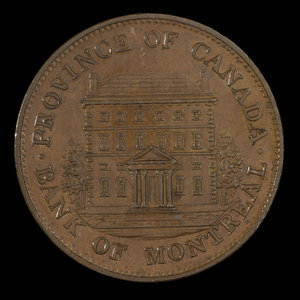 Canada, Bank of Montreal, 1/2 penny : 1844