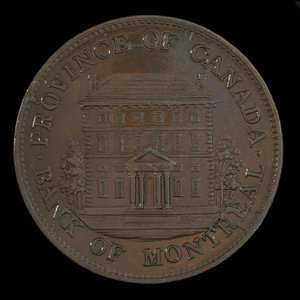 Canada, Bank of Montreal, 1/2 penny : 1844