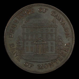 Canada, Bank of Montreal, 1/2 penny : 1844