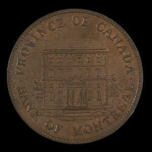 Canada, Bank of Montreal, 1/2 penny : 1844