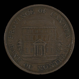 Canada, Bank of Montreal, 1/2 penny : 1844