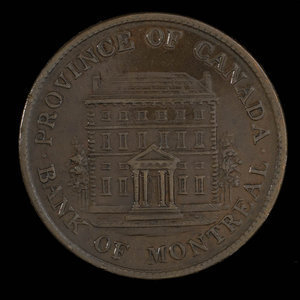 Canada, Bank of Montreal, 1/2 penny : 1844