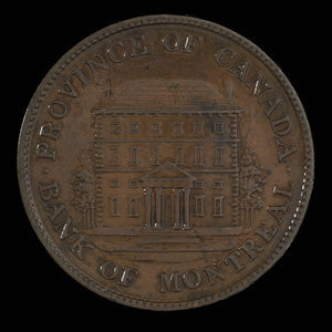 Canada, Bank of Montreal, 1/2 penny : 1844