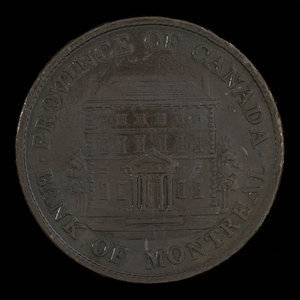 Canada, Bank of Montreal, 1/2 penny : 1844