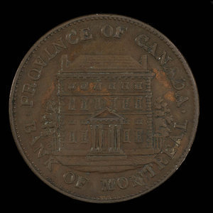 Canada, Bank of Montreal, 1/2 penny : 1844