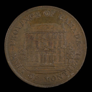 Canada, Bank of Montreal, 1/2 penny : 1844