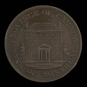 Canada, Bank of Montreal, 1/2 penny : 1844