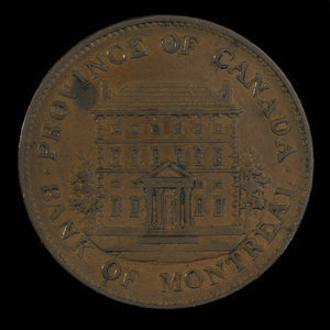 Canada, Bank of Montreal, 1/2 penny : 1844