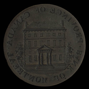 Canada, Bank of Montreal, 1/2 penny : 1844