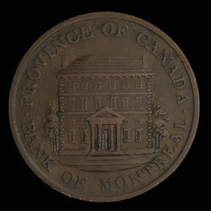 Canada, Bank of Montreal, 1/2 penny : 1844