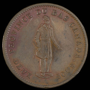 Canada, City Bank (Montreal), 1 penny : 1837