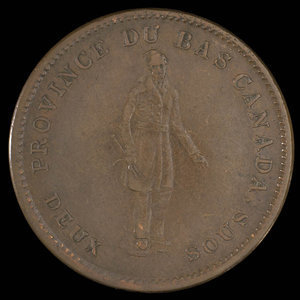 Canada, City Bank (Montreal), 1 penny : 1837