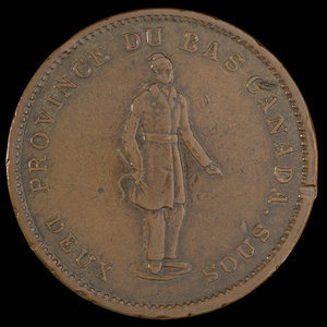 Canada, City Bank (Montreal), 1 penny : 1837