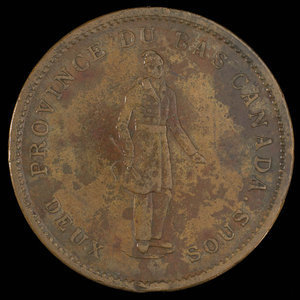 Canada, City Bank (Montreal), 1 penny : 1837