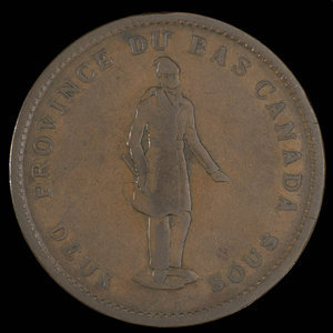 Canada, City Bank (Montreal), 1 penny : 1837