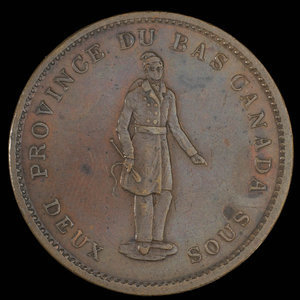 Canada, Quebec Bank, 1 penny : 1837