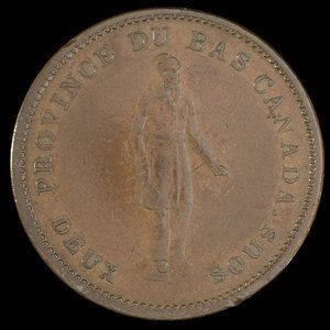 Canada, Quebec Bank, 1 penny : 1837