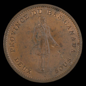 Canada, Quebec Bank, 1 penny : 1837