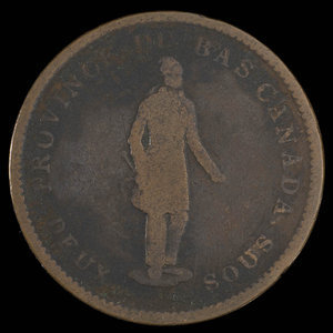 Canada, Quebec Bank, 1 penny : 1837