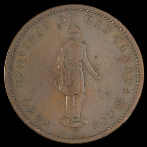 Canada, Quebec Bank, 1 penny : 1837