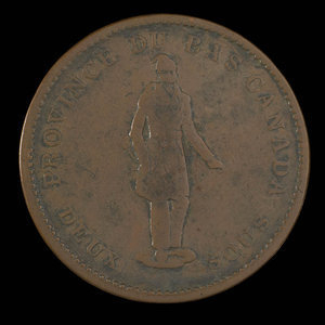 Canada, Quebec Bank, 1 penny : 1837