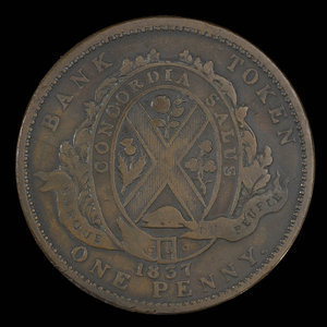 Canada, Banque du Peuple (People's Bank), 1 penny : 1837