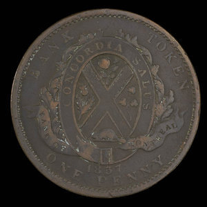 Canada, Bank of Montreal, 1 penny : 1837