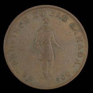 Canada, City Bank (Montreal), 1/2 penny : 1837