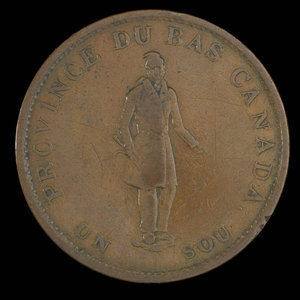 Canada, City Bank (Montreal), 1/2 penny : 1837