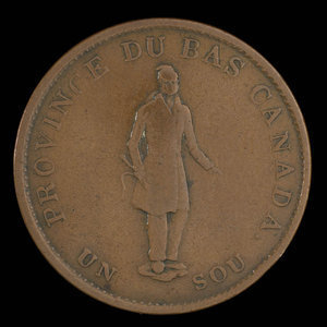 Canada, City Bank (Montreal), 1/2 penny : 1837