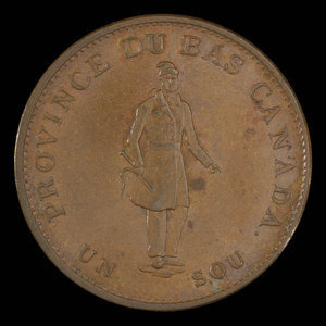 Canada, City Bank (Montreal), 1/2 penny : 1837