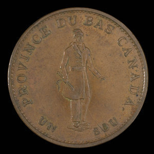 Canada, City Bank (Montreal), 1/2 penny : 1837