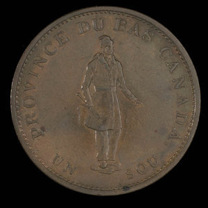 Canada, City Bank (Montreal), 1/2 penny : 1837