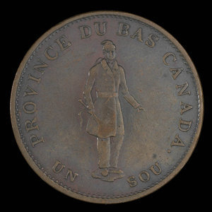 Canada, City Bank (Montreal), 1/2 penny : 1837