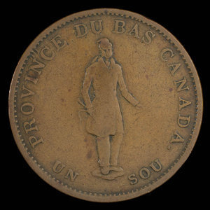 Canada, City Bank (Montreal), 1/2 penny : 1837