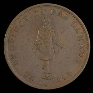 Canada, City Bank (Montreal), 1/2 penny : 1837