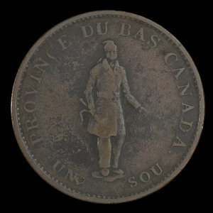 Canada, Quebec Bank, 1/2 penny : 1837