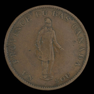 Canada, Quebec Bank, 1/2 penny : 1837